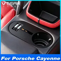 Station d'accueil USB Type-C multi-ports Vtear pour voiture, adaptateur répartiteur, accessoires de décoration intérieure pour Porsche Cayenne 2019-2026