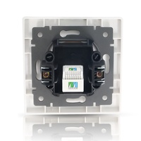 Prise murale téléphonique CAT3 standard européenne EU 86*86, couleur blanc, noir, gris, or