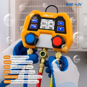 เกจวัดความดันดิจิตอล HEDAO DMG-2SE สำหรับระบบ HVAC/เครื่องทำความเย็น/เครื่องปรับอากาศ รองรับ R410A/R454B/R134 แบบ 3 พอร์ต หน้าจอ LCD แสดงผลความดัน/อุณหภูมิ - Product Image 4