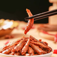 Nourriture épicée en vrac, snack instantané asiatique Jinzai Anchovy, saveur épicée, poisson séché chinois, petits sachets