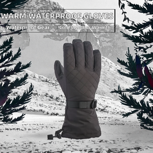 Gants de ski pour femmes PISTESIGN, imperméables, thermiques, pour l'extérieur, compatibles avec les écrans tactiles, chauds, personnalisés, mitaines d'hiver, Oxford Skiing - Product Image 2