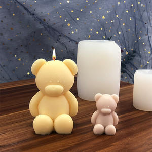 الناهض المبكر الجلوس الدب قالب شمع الجلوس الدب قالب من السيليكون حديقة الحلي شمعة معطرة المنزل ديكور الشعبية الحرف كعكة أداة - Product Image 5