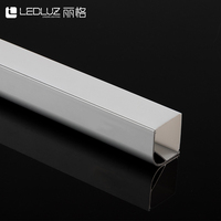 Canal de LED en aluminium d'angle ALP015-R à 45 degrés pour éclairage de plafond avec couvercle en PC et PMMA