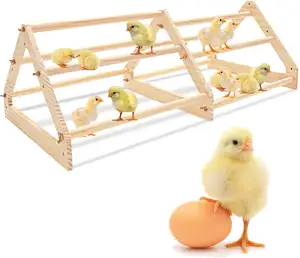 Perca de pollo grande para gallinero y pollos, juguete de soporte de entrenamiento de madera para pollos, 28 "x 13" x 8"