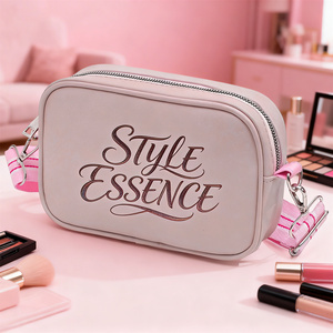 Sac bandoulière en cuir PU pour femme <span class=keywords><strong>avec</strong></span> sangle réglable, impression de logo personnalisé, sac à bandoulière <span class=keywords><strong>avec</strong></span> fermeture éclair pour les voyages - Product Image 5