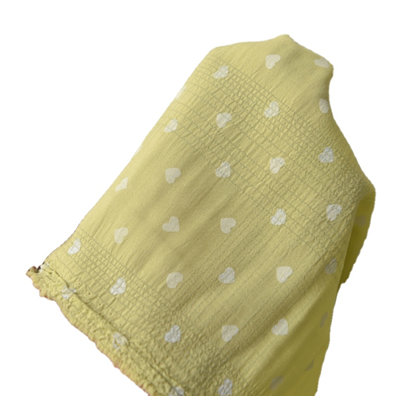 Heart-shaped spring style salt shrink Chiffon Fabric dress style dress shirt Chiffon Fabric