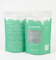 MOQ 500 pièces Sacs Mylar noir mat en feuille d'aluminium, pochettes verticales refermables, résistantes à l'humidité, pour aliments pour animaux et collations, avec fenêtre transparente
