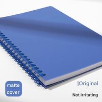 Carnet de notes A5 personnalisable pour bureau et étudiants, couverture givrée en PP, 80 feuilles, spirale, fourni par l'usine