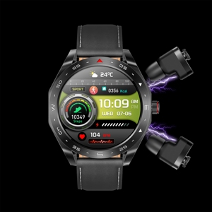 Montre connectée Drioshipping avec écouteurs TWS 2 en 1, écran 1,52 pouces, musique locale, montre connectée sportive, écouteurs sans fil - Product Image 1