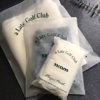 Sacs à fermeture éclair en PVC transparent mat avec logo personnalisé, recyclables, pour chaussettes et vêtements