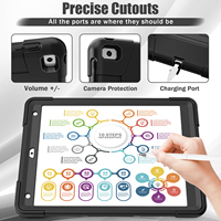 Étui antichoc à 3 couches pour iPad 10.2 7e 8e 9e génération 2019 2020 2021 avec support pliable en silicone et PC Armor OEM ODM