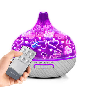 Nuevo Difusor de Aroma 3D de Vidrio con Luz LED con Patrón de Corazón para Uso Doméstico y Comercial, Capacidad de 0.5-1L - Product Image 2
