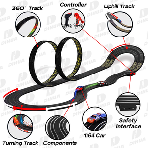Circuit de course de slot cars électrique Super Loop avec deux voitures pour des courses doubles, jeu de course amusant pour garçon, meilleur cadeau pour les enfants - Product Image 4
