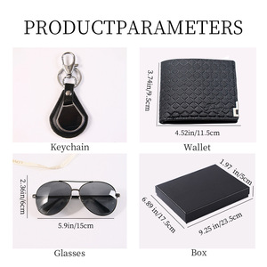 Father's Day Gift Set <b>For</b> <b>Men</b> Sunglasses Keychain <b>Wallet</b> Practical Present <b>For</b> Boyfriend Husband - Product Image 5
