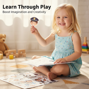 Cute cartoon DIY face <b>stickers</b> with a career theme – die-cut <b>stickers</b> for children’s crafts - Product Image 5