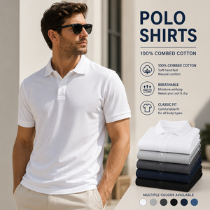 Polo de Piqué Blanco Deportivo de Alta Calidad, 100% Algodón Peinado, con Logotipo Bordado Personalizado - Product Image 1