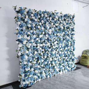 DKB panel de pared de flores artificiales telón de fondo boda listo para comprar con diseño de flores - Product Image 3