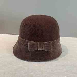 Chapeaux Fedora à nœud élégant en gros, chapeaux en polyester pour femmes, chapeaux vintage élégants, bonnets d'hiver - Product Image 5