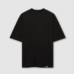 Camisetas de lujo personalizadas, Camiseta de algodón con ribete en contraste para hombre, ropa de calle, camiseta de gran tamaño con cuello redondo y hombros caídos, camiseta de peso pesado para hombre - Product Image 6