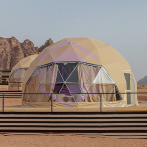 Dark Khaki Africa Oriente Medio Venta caliente Desert Resort Glamping Prefab Hotel Dome Carpa Camping Tienda al aire libre Carpas circulares redondas - Product Image 2