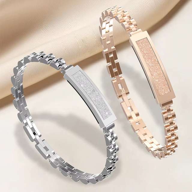 24H Real-Time Heart Rate Sleep Monitoring Smart Bracelet Alloy IP68 Water-resistant Couple Use Fitness Tracker
