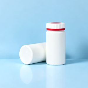 Botella Farmacéutica de Plástico HDPE de Grado Alimenticio de 150 ml con Tapa de Rosca con Puntos de Colores - Product Image 2