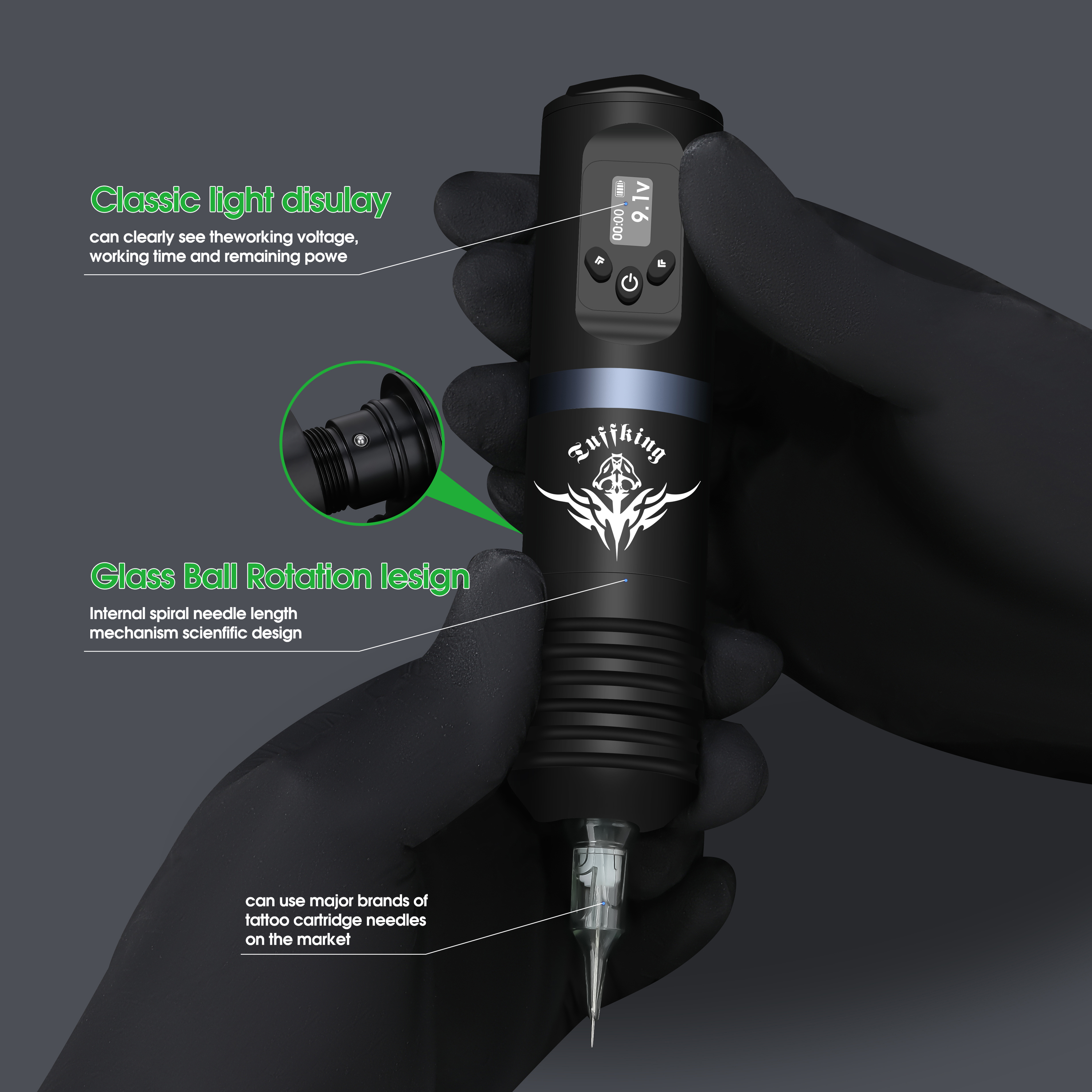 Tuffking Tattoo Machine Set - Complete Tools & Easy Operation