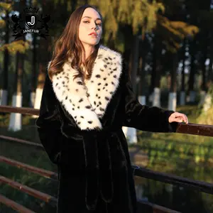Janefur Trendy New Manufacturer Wholesale Elegant Women's Long Faux Fur Coat