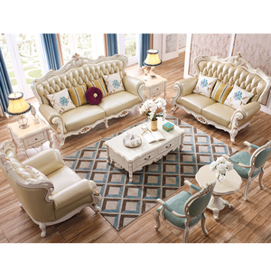 Style <span class=keywords><strong>anglais</strong></span> en cuir antique canapé chesterfield canapé ensembles de meubles de salon de luxe en bois - Product Image 1