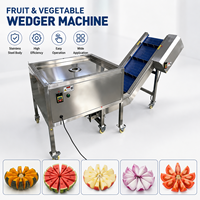 Fruit- en groentesnijmachine, citroen- en ananassplitsmachine, tomaat- en sinaasappel-scheidingsmachine met transportband
