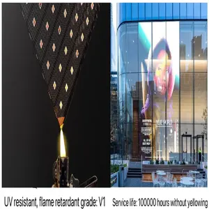 P6 Full-color Curved LED Video Wall Ultra-thin Transparent Adhesive LED Glass Indoor Display Screen