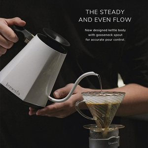 กาต้มน้ำ <span class=keywords><strong>Brewista</strong></span> X Series แบบคอห่าน ปรับอุณหภูมิได้ ทำจากสแตนเลส ความจุ 0.8 ลิตร ผนังสองชั้น สำหรับชงกาแฟดริป - Product Image 3