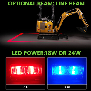 Feux de signalisation routière à faisceau large rouge clair à LED pour camions - Product Image 3
