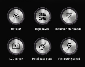 Lampe à ongles à led UV, séchoir à ongles professionnel 268W pour machine à polymériser le vernis à gel, avec capteur automatique pour salon de manucure. - Product Image 5