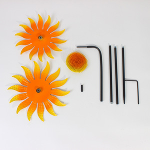 Décoration murale transfrontalière en forme de tournesol, moulin à vent Art Déco peint, pour extérieur, <span class=keywords><strong>jardin</strong></span>, cour, paysage - Product Image 6