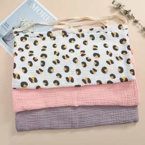 Bestseller Baumwoll-Musselin Babybett-Organizer für Neugeborene und Kleinkinder, Hängetasche mit zwei Taschen für Windeln, Beißringe und Spielzeug - Product Image 4