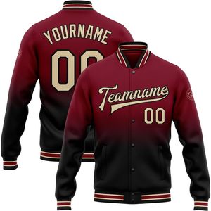 Chaqueta Universitaria Personalizada de Poliéster, Chaqueta de Béisbol con Letras Bordadas, Nombre, Número y Logotipo, Unisex, para Adultos, Estilo Preppy de Otoño - Product Image 1