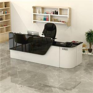 Egl moderna crema negozio di <span class=keywords><strong>abbigliamento</strong></span> femminile cassa scrivania piccola Reception anteriore per salone di bellezza materiale in legno per alberghi - Product Image 2