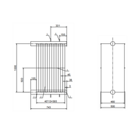 Radiateur de transformateur à plaques métalliques de haute qualité, marque TEM, modèle PC PG, avec ailettes efficaces et boîtier en tôle d'acier pour transformateur à bain d'huile