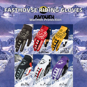 Gants de vélo et de moto unisexes pour l'été, à doigts entiers, MX BMX, en polyester, isolés thermiquement, compatibles avec les écrans tactiles, pour la course - Product Image 2