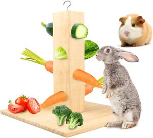 Comedero de heno para conejos, árbol de heno para conejos y cobayas con placa base, árbol de alimentación para roedores, jaula para cobayas - Product Image 1