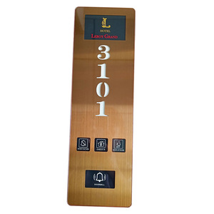 Customized Metal Gold LED Touch Doorbell DND MUR LOGO Room <strong>Number</strong> Sign Electronic Doorplate Do Not Disturb Room Status <strong>Panel</strong> - Product Image 4