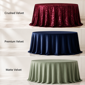 Wholesale 120 Inch Black Velvet Knitted <b>Table</b> <b>Cloth</b> Handmade Wedding Custom Logo Durable Polyester Waterproof Oilproof Home - Product Image 1