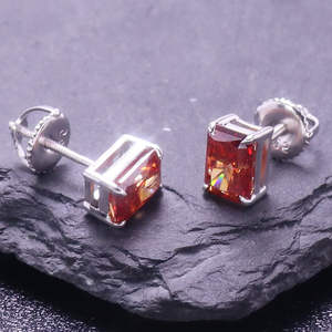 Colorful <b>Earrings</b> <b>Women</b>, Sterling <b>Silver</b> <b>Studs</b>, Red Sandstone <b>Studs</b> <b>for</b> <b>Women</b> - Product Image 4
