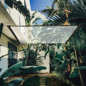 Bâche PVC transparente imperméable robuste - Couverture transparente de 0,35 mm avec œillets <span class=keywords><strong>pour</strong></span> pergola, patio, plantes, piscine, voiture - Product Image 5
