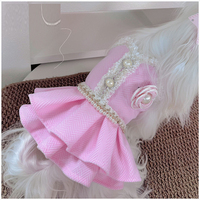 Robes pour chiens élégantes et chaudes en rose, très vendues pour l'hiver, manteaux et jupes pour animaux de compagnie
