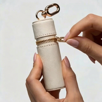 Étui de protection en cuir PU tendance pour rouge à lèvres, parfum et fragrance, pochette à rouge à lèvres, pochette à gloss, pochette à clés, porte-clés