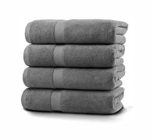 Premium Natural Ultra Absorbent Customize Stock lot White Towels With LOGO