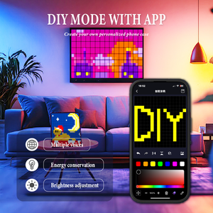 เคสโทรศัพท์แบบ <span class=keywords><strong>DIY</strong></span> รุ่นใหม่ พร้อมไฟ LED อัจฉริยะ แสดงผลได้ ดีไซน์ทันสมัยและปรับแต่งได้ตามต้องการ สำหรับ iPhone 17 16 Pro Max - Product Image 2