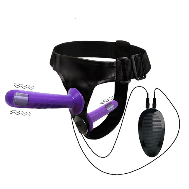 Lootee Silicone Strap on Dildo Harness Double Dildo Thick Realistic G Spot Anal Vibrator Portable Couples Women MJ-PD021